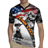 Father's Day Veteran Rugby Jersey American Flag - Wonder Print Shop