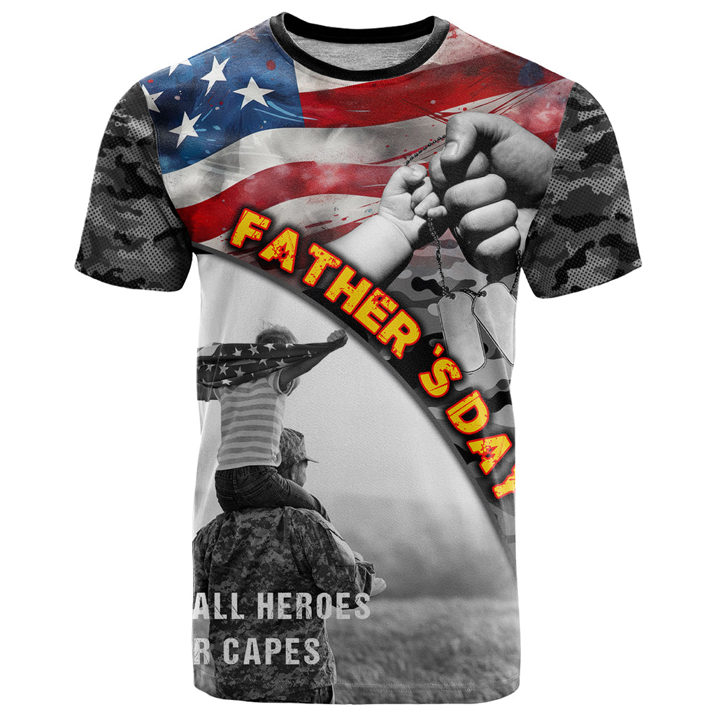 Father's Day Veteran T Shirt American Flag - Wonder Print Shop