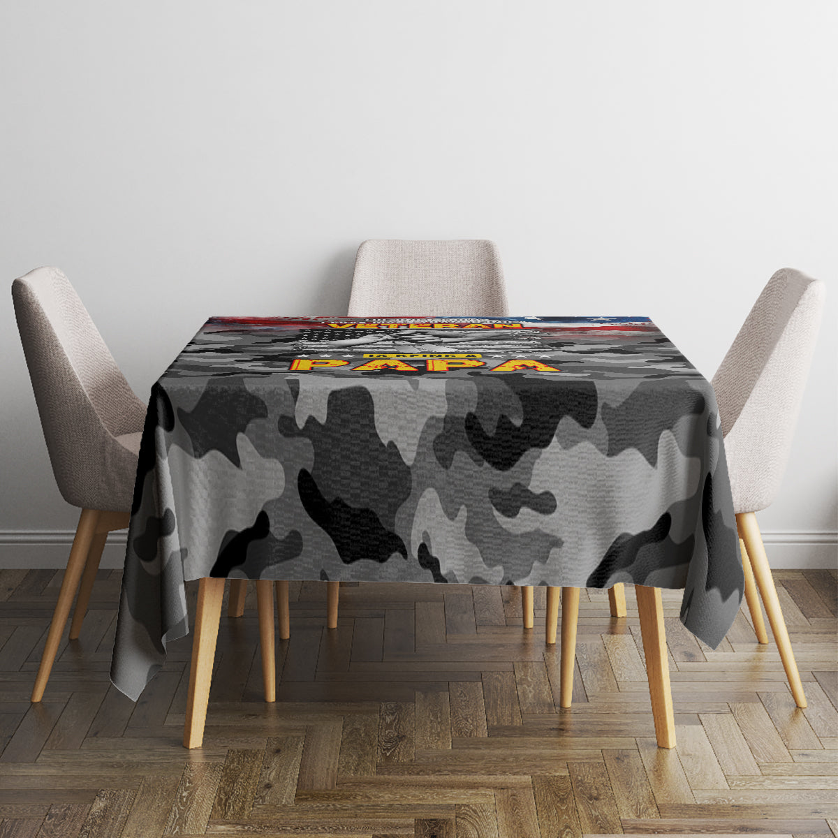 Father's Day Veteran Tablecloth American Flag - Wonder Print Shop
