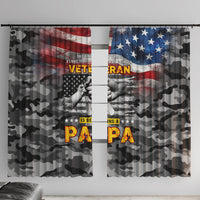 Father's Day Veteran Window Curtain American Flag - Wonder Print Shop