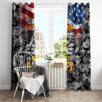 Father's Day Veteran Window Curtain American Flag - Wonder Print Shop