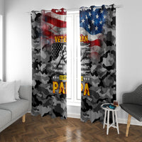 Father's Day Veteran Window Curtain American Flag - Wonder Print Shop