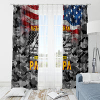 Father's Day Veteran Window Curtain American Flag - Wonder Print Shop