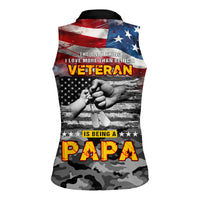 Father's Day Veteran Women Sleeveless Polo Shirt American Flag - Wonder Print Shop