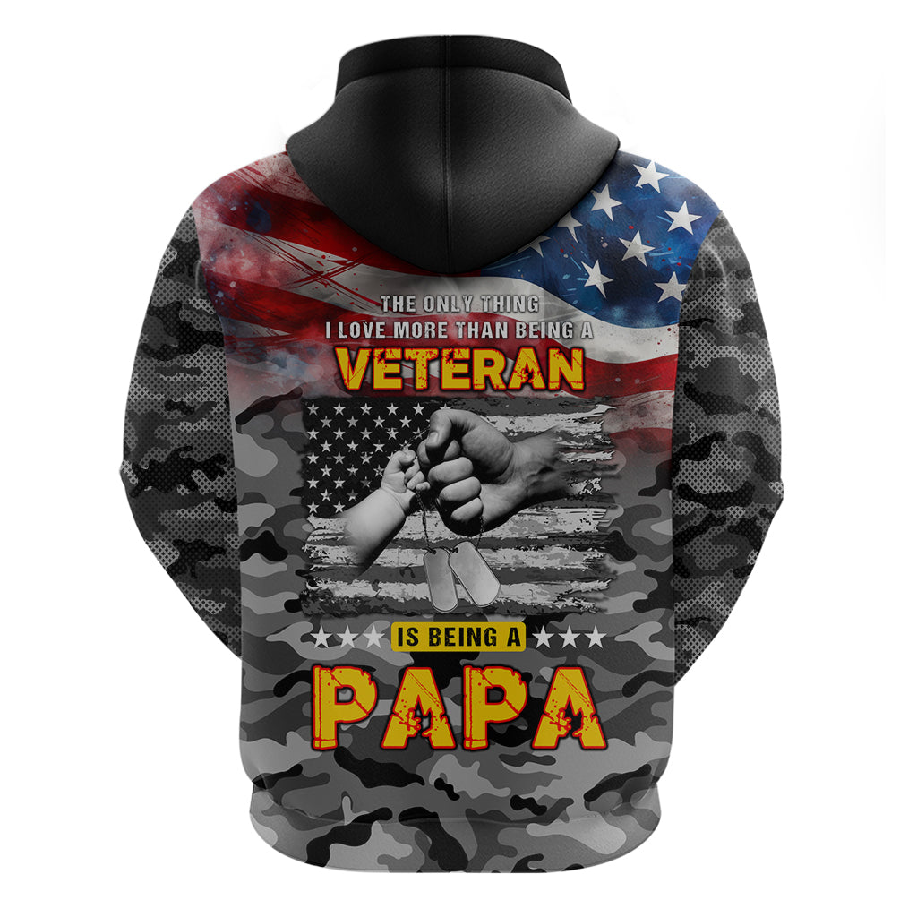 Father's Day Veteran Zip Hoodie American Flag - Wonder Print Shop