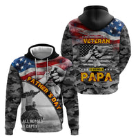 Father's Day Veteran Zip Hoodie American Flag - Wonder Print Shop