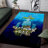 Personalized Father's Day Bass Fishing Area Rug Son and Daughter - Wonder Print Shop