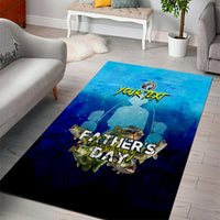 Personalized Father's Day Bass Fishing Area Rug Son and Daughter - Wonder Print Shop