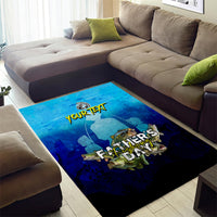 Personalized Father's Day Bass Fishing Area Rug Son and Daughter - Wonder Print Shop