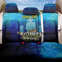 Personalized Father's Day Bass Fishing Back Car Seat Cover Son and Daughter - Wonder Print Shop