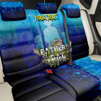 Personalized Father's Day Bass Fishing Back Car Seat Cover Son and Daughter - Wonder Print Shop