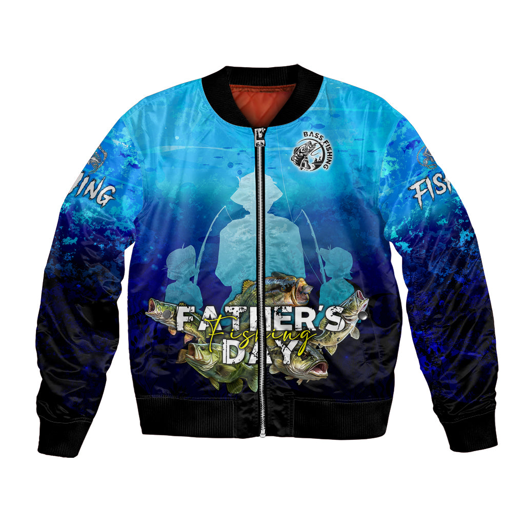 Personalized Father's Day Bass Fishing Bomber Jacket Son and Daughter - Wonder Print Shop
