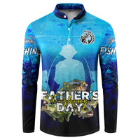 Personalized Father's Day Bass Fishing Button Sweatshirt Son and Daughter - Wonder Print Shop