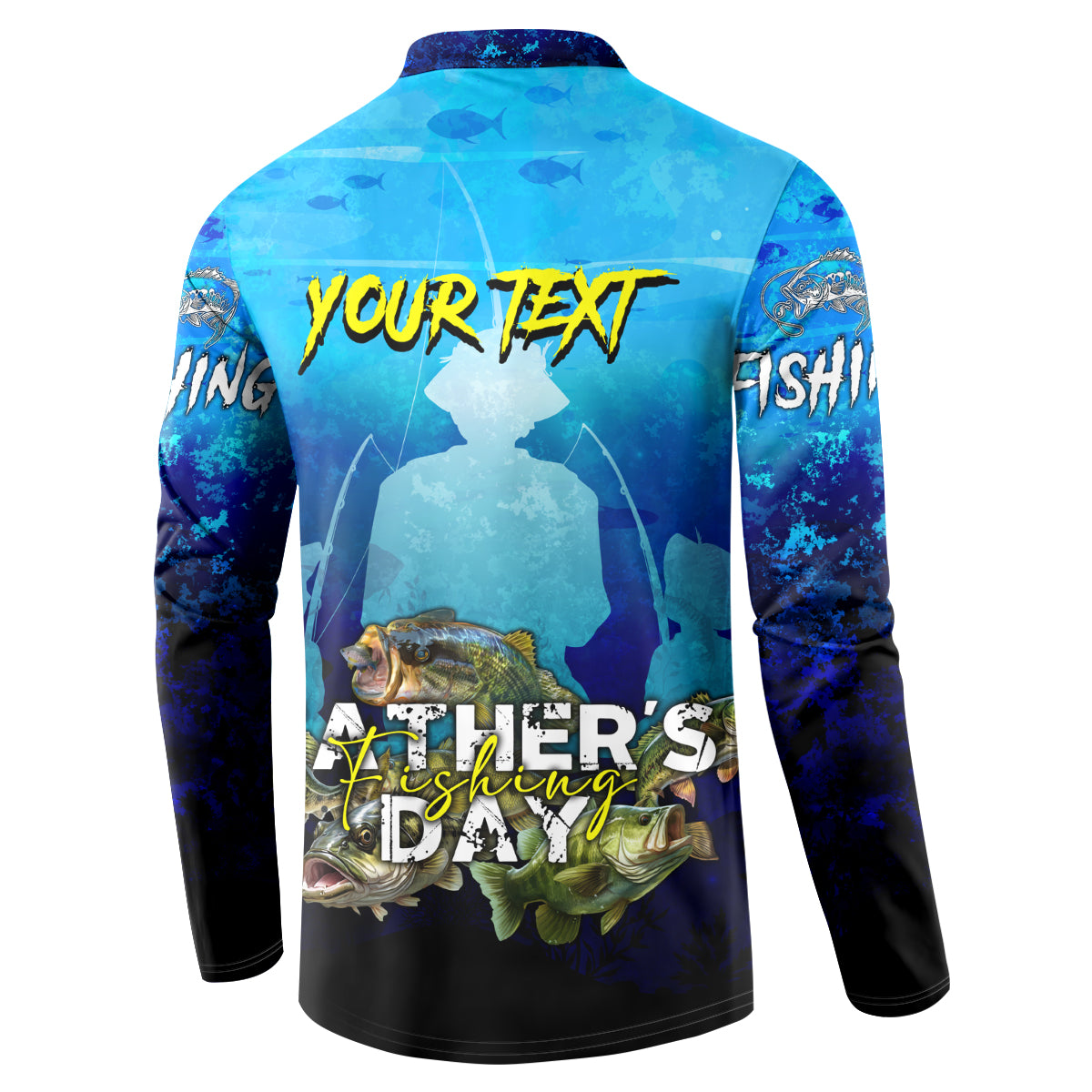Personalized Father's Day Bass Fishing Button Sweatshirt Son and Daughter - Wonder Print Shop