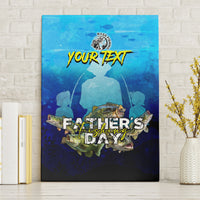 Personalized Father's Day Bass Fishing Canvas Wall Art Son and Daughter - Wonder Print Shop