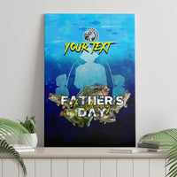 Personalized Father's Day Bass Fishing Canvas Wall Art Son and Daughter - Wonder Print Shop