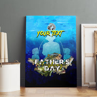 Personalized Father's Day Bass Fishing Canvas Wall Art Son and Daughter - Wonder Print Shop
