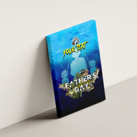 Personalized Father's Day Bass Fishing Canvas Wall Art Son and Daughter - Wonder Print Shop