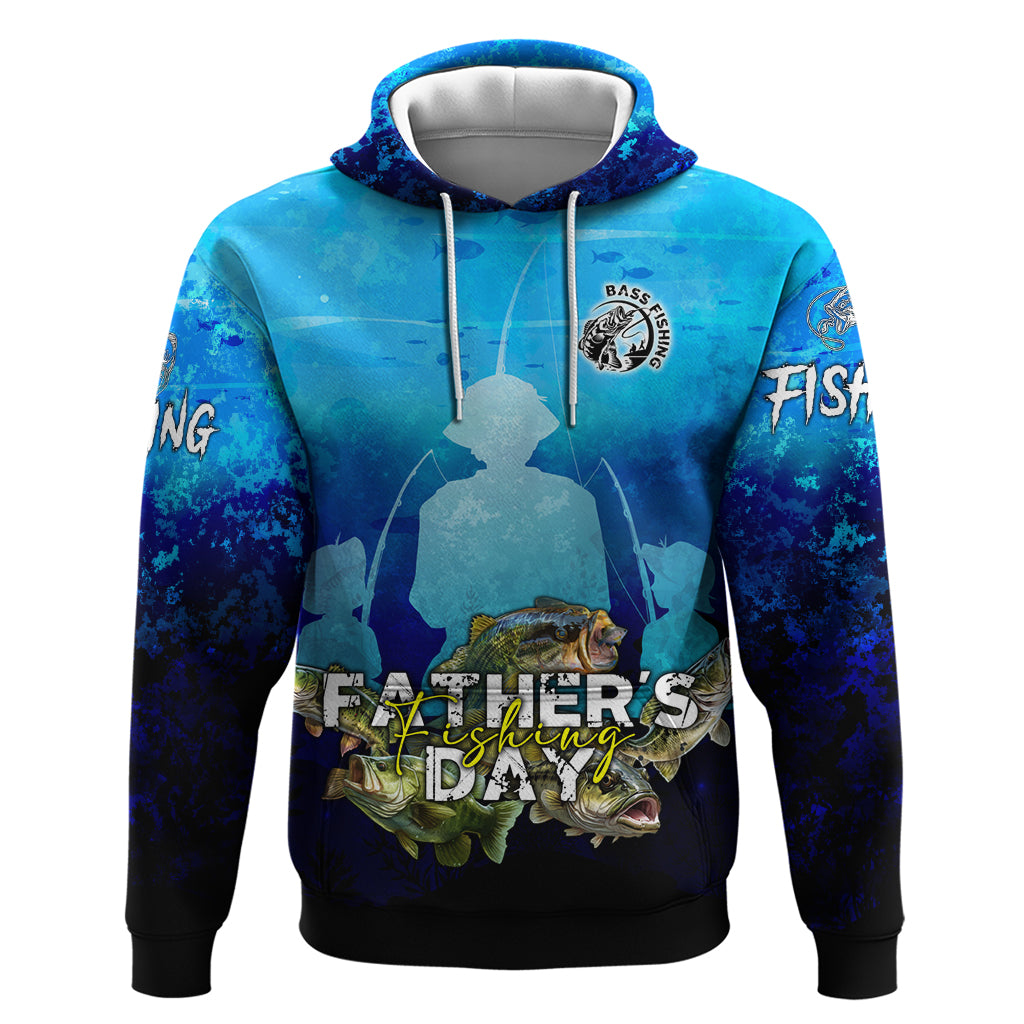 Personalized Father's Day Bass Fishing Hoodie Son and Daughter - Wonder Print Shop
