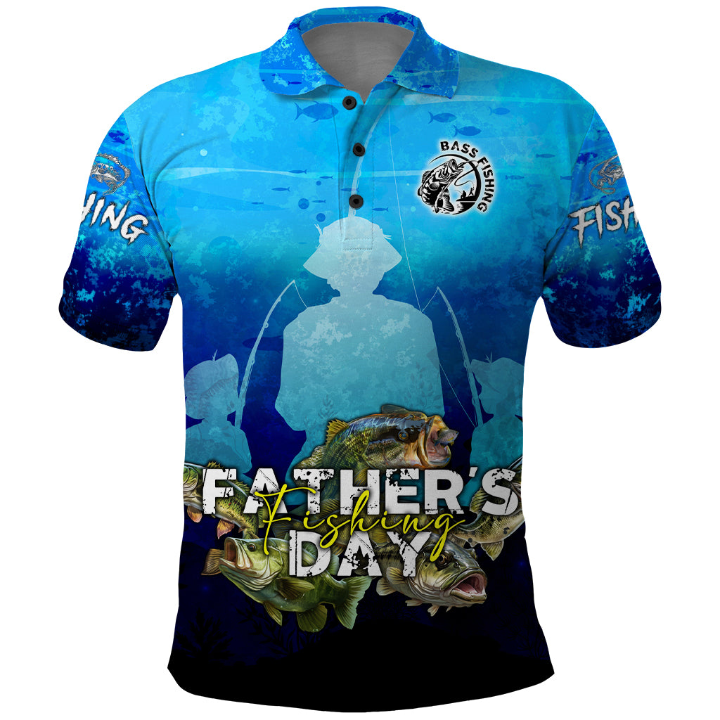 Personalized Father's Day Bass Fishing Polo Shirt Son and Daughter - Wonder Print Shop