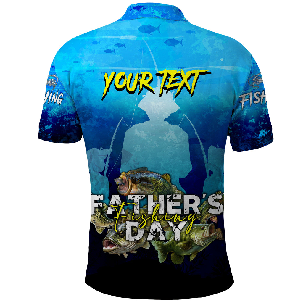 Personalized Father's Day Bass Fishing Polo Shirt Son and Daughter - Wonder Print Shop