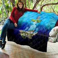 Personalized Father's Day Bass Fishing Quilt Son and Daughter - Wonder Print Shop