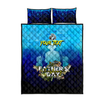 Personalized Father's Day Bass Fishing Quilt Bed Set Son and Daughter - Wonder Print Shop
