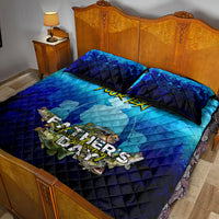 Personalized Father's Day Bass Fishing Quilt Bed Set Son and Daughter - Wonder Print Shop
