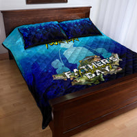 Personalized Father's Day Bass Fishing Quilt Bed Set Son and Daughter - Wonder Print Shop