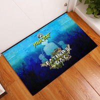Personalized Father's Day Bass Fishing Rubber Doormat Son and Daughter - Wonder Print Shop