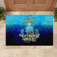 Personalized Father's Day Bass Fishing Rubber Doormat Son and Daughter - Wonder Print Shop
