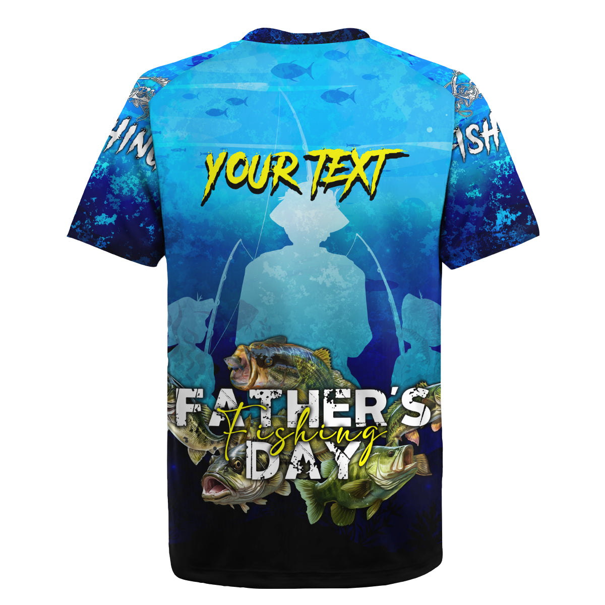 Personalized Father's Day Bass Fishing Rugby Jersey Son and Daughter - Wonder Print Shop