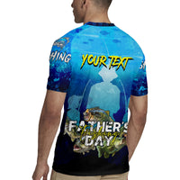 Personalized Father's Day Bass Fishing Rugby Jersey Son and Daughter - Wonder Print Shop