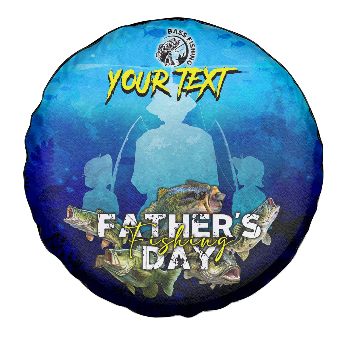 Personalized Father's Day Bass Fishing Spare Tire Cover Son and Daughter - Wonder Print Shop
