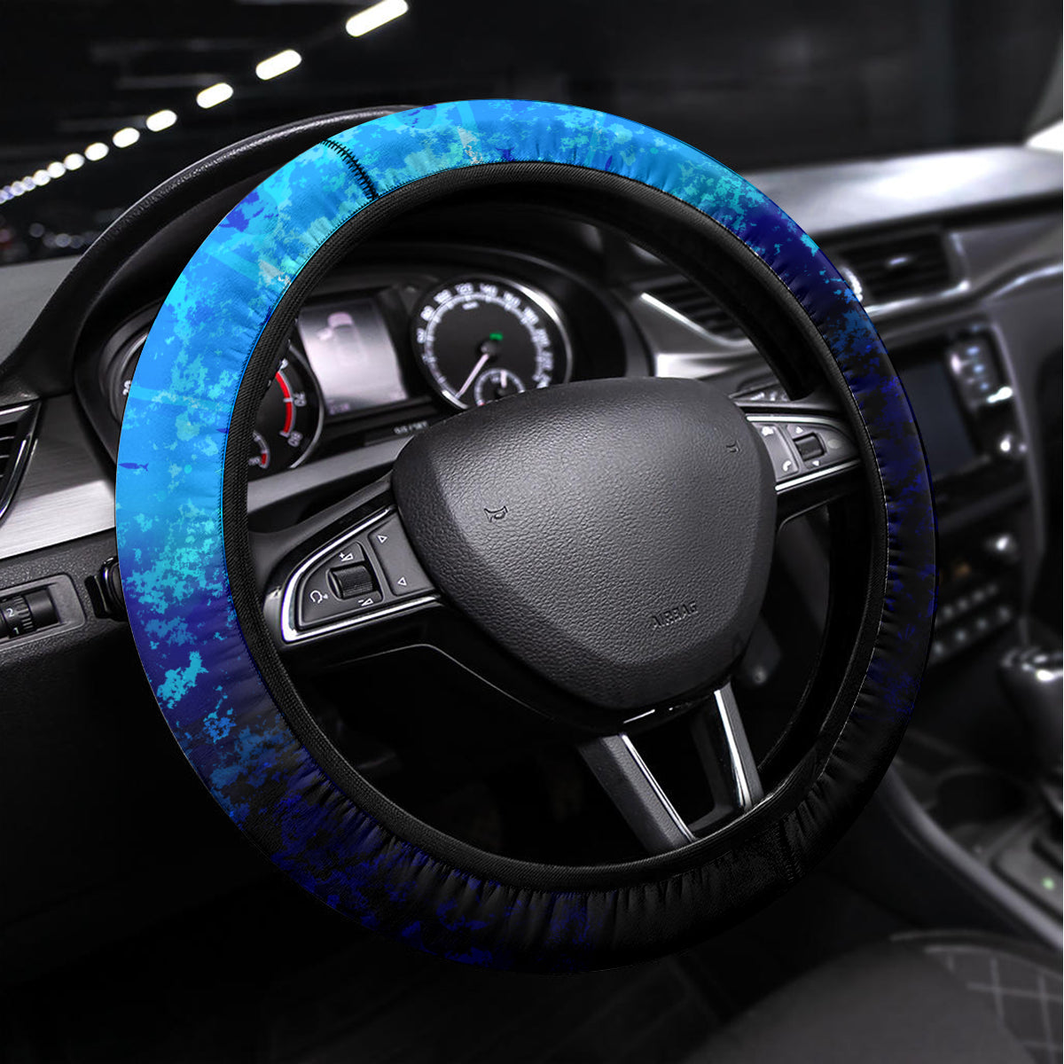 Father's Day Bass Fishing Steering Wheel Cover Son and Daughter - Wonder Print Shop