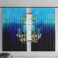 Personalized Father's Day Bass Fishing Window Curtain Son and Daughter - Wonder Print Shop