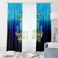 Personalized Father's Day Bass Fishing Window Curtain Son and Daughter - Wonder Print Shop
