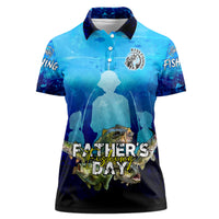 Personalized Father's Day Bass Fishing Women Polo Shirt Son and Daughter - Wonder Print Shop