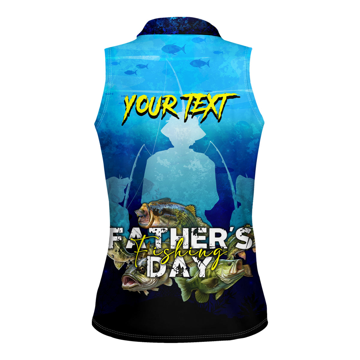 Personalized Father's Day Bass Fishing Women Sleeveless Polo Shirt Son and Daughter - Wonder Print Shop