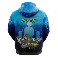 Personalized Father's Day Bass Fishing Zip Hoodie Son and Daughter - Wonder Print Shop