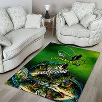 Father's Day Bass Fishing Area Rug Best Dad Ever - Wonder Print Shop