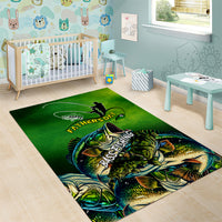 Father's Day Bass Fishing Area Rug Best Dad Ever - Wonder Print Shop