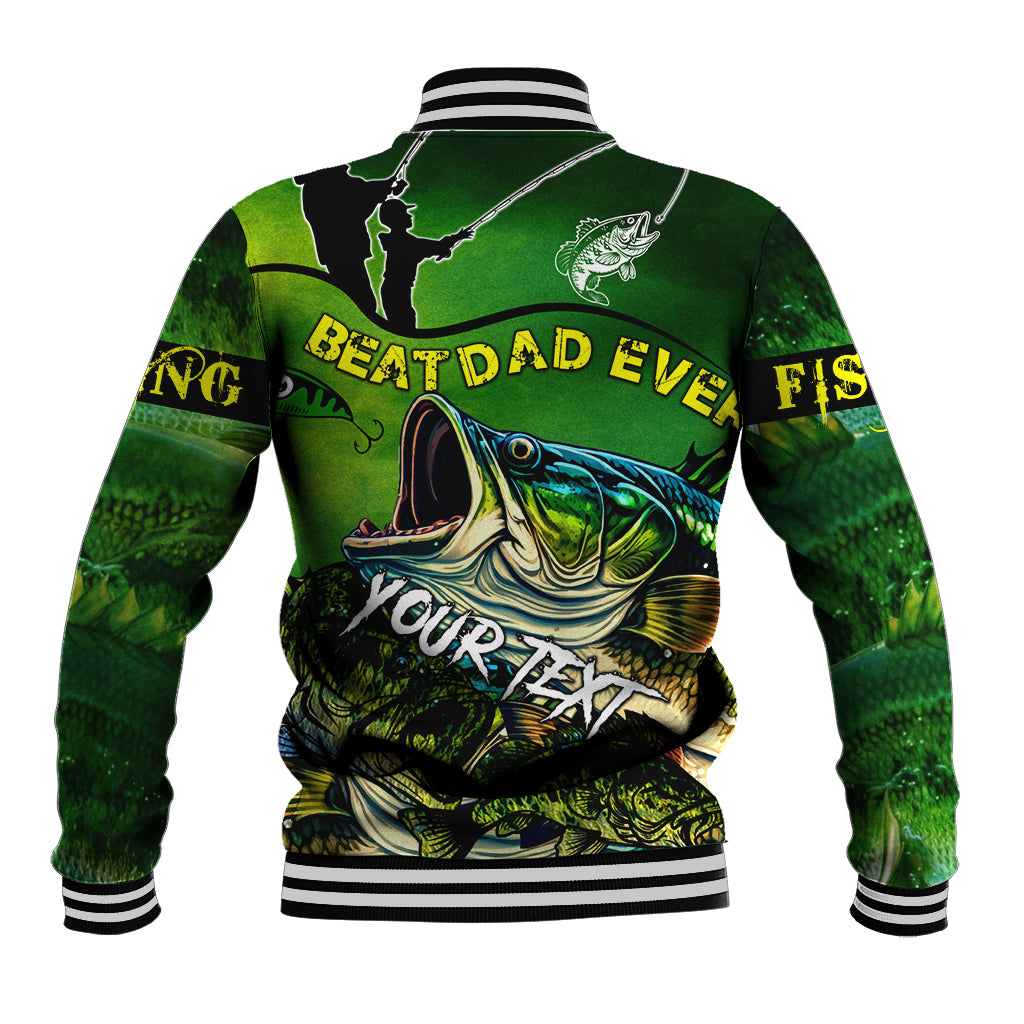 Father's Day Bass Fishing Baseball Jacket Best Dad Ever - Wonder Print Shop