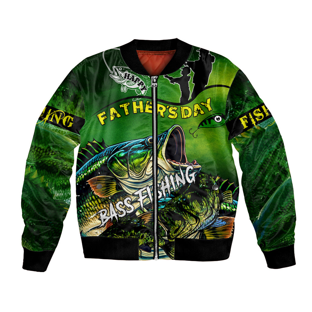 Father's Day Bass Fishing Bomber Jacket Best Dad Ever - Wonder Print Shop