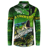 Father's Day Bass Fishing Button Sweatshirt Best Dad Ever - Wonder Print Shop