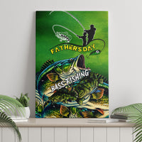 Father's Day Bass Fishing Canvas Wall Art Best Dad Ever - Wonder Print Shop