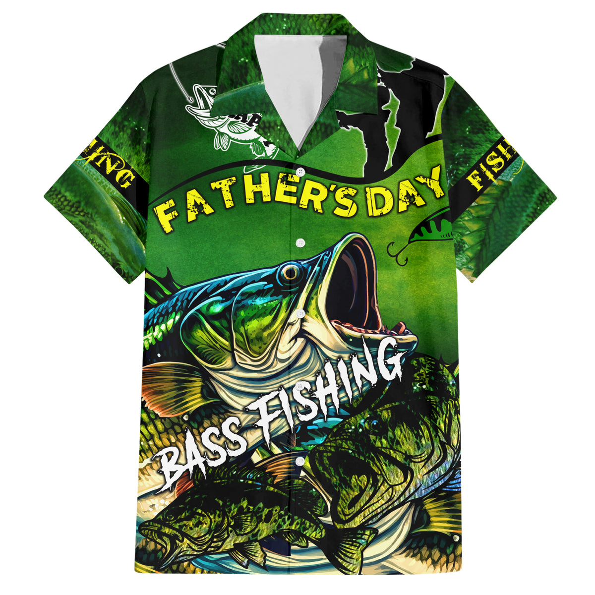 Father's Day Bass Fishing Hawaiian Shirt Best Dad Ever - Wonder Print Shop