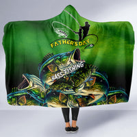 Father's Day Bass Fishing Hooded Blanket Best Dad Ever