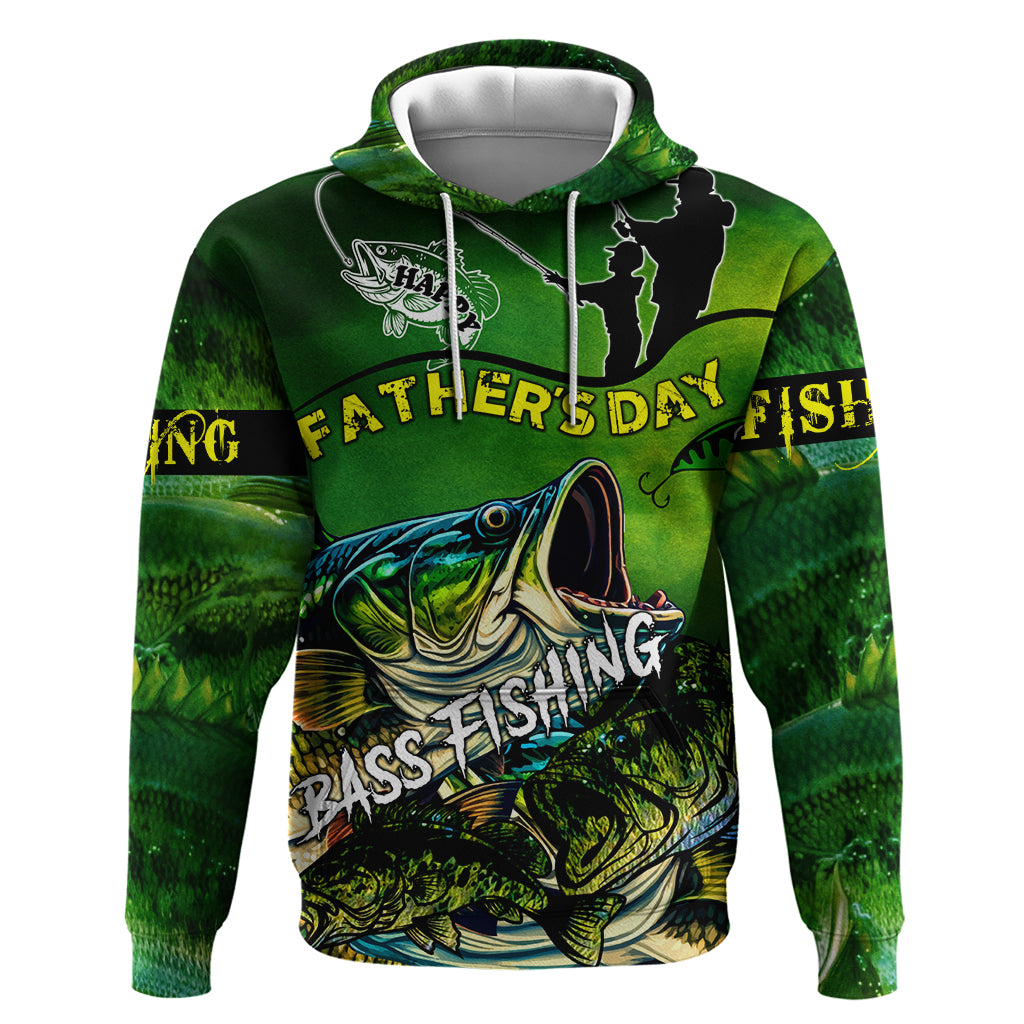 Father's Day Bass Fishing Hoodie Best Dad Ever - Wonder Print Shop