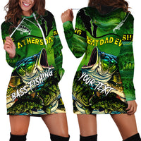 Father's Day Bass Fishing Hoodie Dress Best Dad Ever - Wonder Print Shop